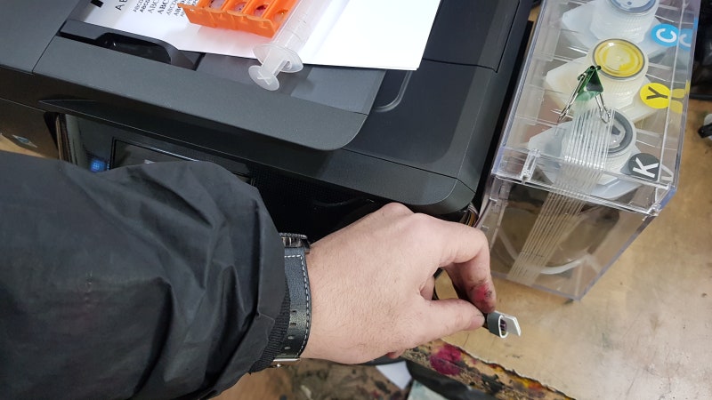 무한잉크 공기빼는 방법] Hp Officejet Pro 6968 외 : 네이버 블로그