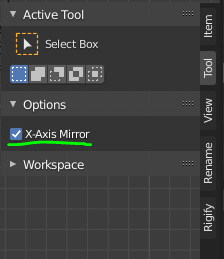 [blender 2.91] X Axis Mirror