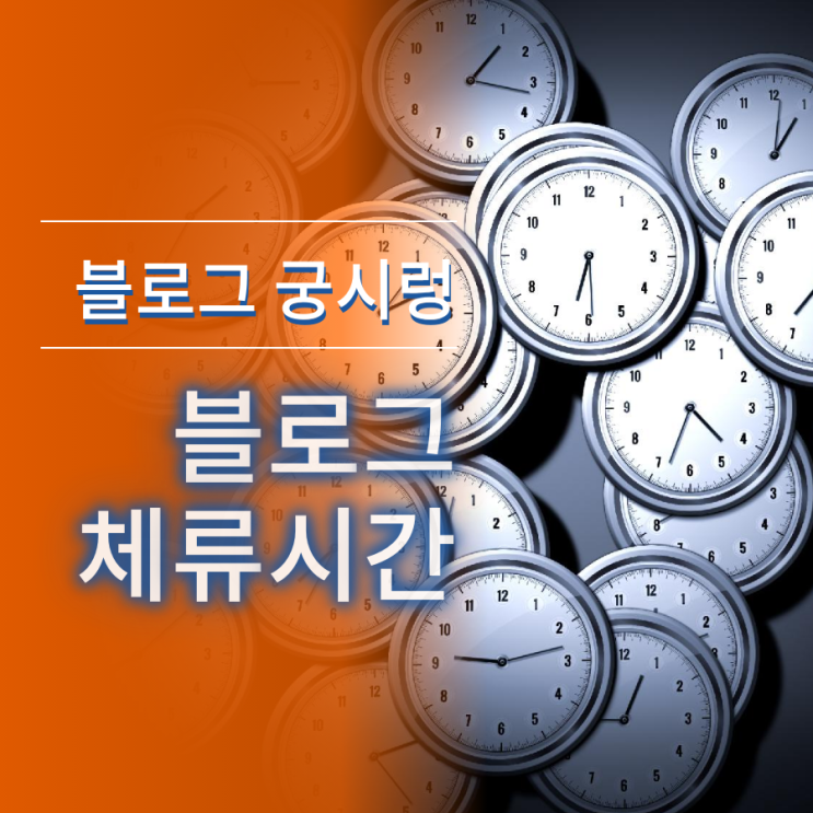 [블로그 궁시렁] - 체류시간과 블로그 지수 향상에 관하여