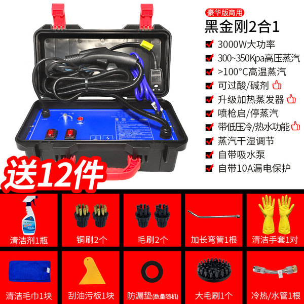 가성비갑 고압스팀기 고온 스팀 세차 무선 스팀청소기 차량용 세차기 분사기 가정용 샤오미무선스팀청소기 전문 청소, [고급 모델]3000W 증기/냉수 추천해요