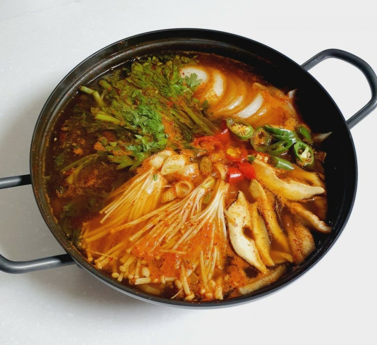  도다리손질후에 도다리매운탕 끓이기