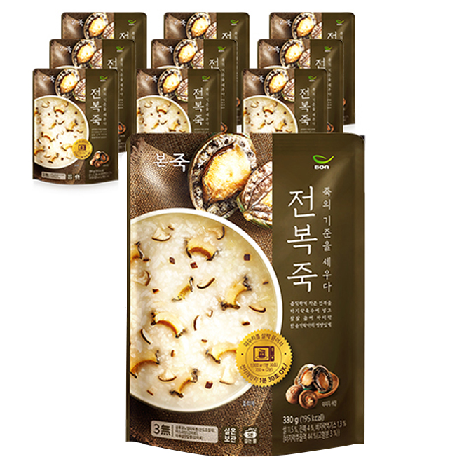 많이 팔린 본죽 데워서 바로 먹는 전복죽, 330g, 10개(로켓배송) 추천해요