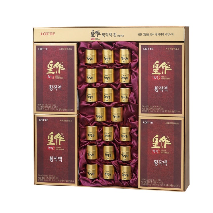 핵가성비 좋은 롯데헬스원 선물세트 황작액 70ml x 20p + 황작환 2.4g x 20p + 쇼핑백, 1세트(로켓배송) 좋아요 핵가성비 좋은 롯데헬스원 선물세트 황작액 70ml x 20p + 황작환 2.4g x 20p + 쇼핑백, 1세트(로켓배송) 좋아요