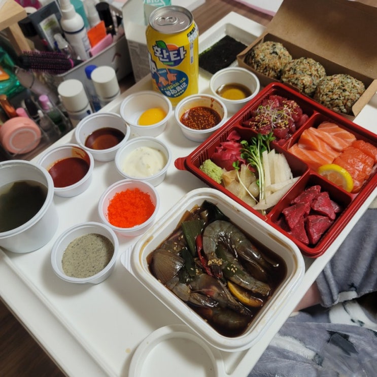  안산_육회&연어 안산점 배달 후기