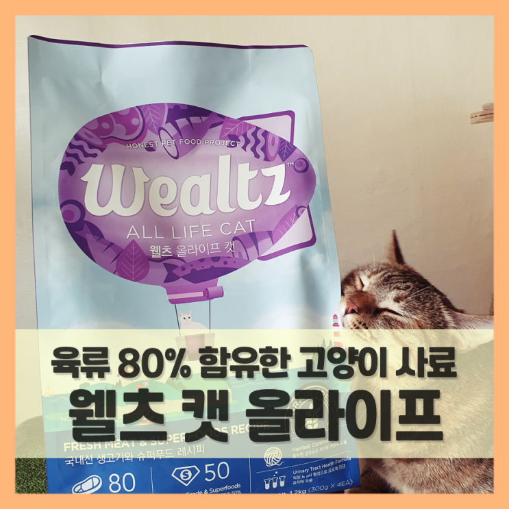  그레인프리 고양이사료 웰츠 캣 올라이프, 생육 함유량 높아 추천!