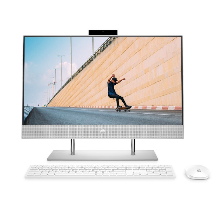 인지도 있는 HP 일체형PC 내추럴실버 24-dp0206kr (라이젠5-4500U 60.5cm WIN10 Home RAM 8GB NVMe 256GB + HDD 1TB), 기본형(로