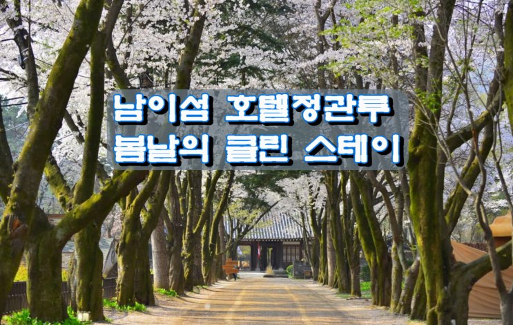 강원도 청정자연 남이섬 숲속 호텔정관루에서 봄날의 클린 스테이 강원도 청정자연 남이섬 숲속 호텔정관루에서 봄날의 클린 스테이