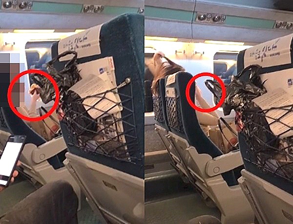  'KTX 진상녀' 마스크 내리고 햄버거 CHEO 먹고 SSANG 욕설 논란