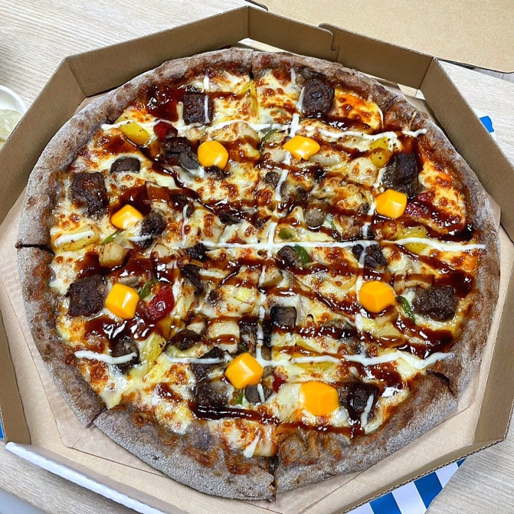  [시흥 은행동 피자 맛집: 7번가피자 은행점 샘스테이크피자]