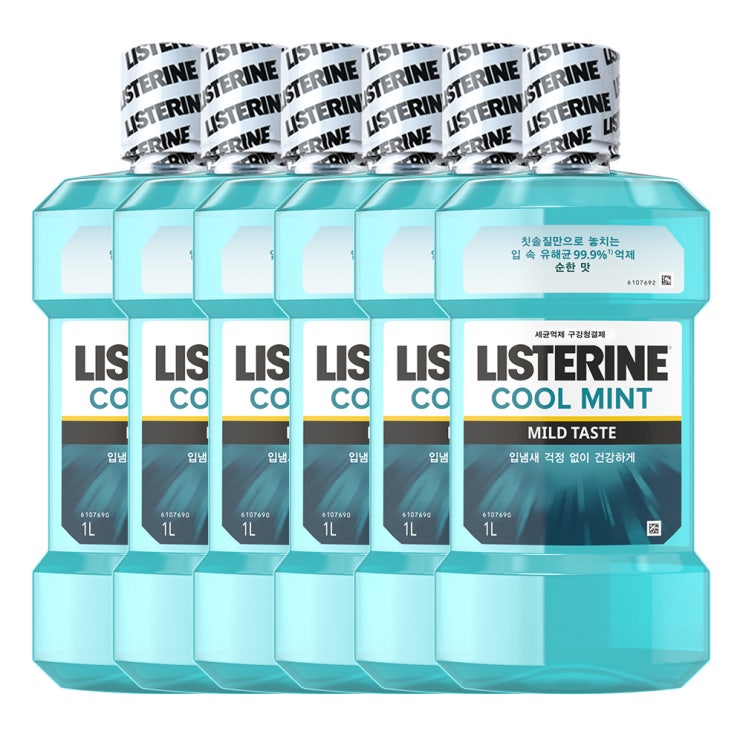 많이 팔린 리스테린 쿨민트 마일드 구강청결제, 1000ml, 6개(로켓배송) 좋아요 많이 팔린 리스테린 쿨민트 마일드 구강청결제, 1000ml, 6개(로켓배송) 좋아요