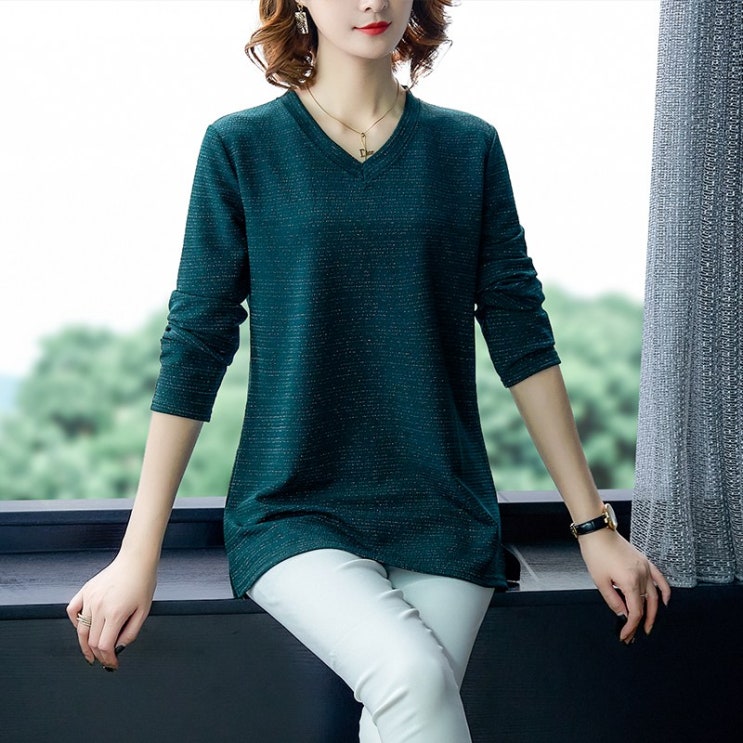 가성비 좋은 마마루시아 4XL 중년 여성 롱티 가을 빅사이즈 브이넥 ei01 긴팔 티셔츠 ··· 가성비 좋은 마마루시아 4XL 중년 여성 롱티 가을 빅사이즈 브이넥 ei01 긴팔 티셔츠 ···