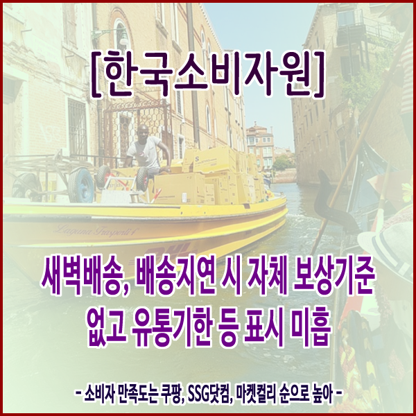  [한국소비자원] 새벽배송, 배송지연 시 자체 보상기준 없고 유통기한 등 표시 미흡