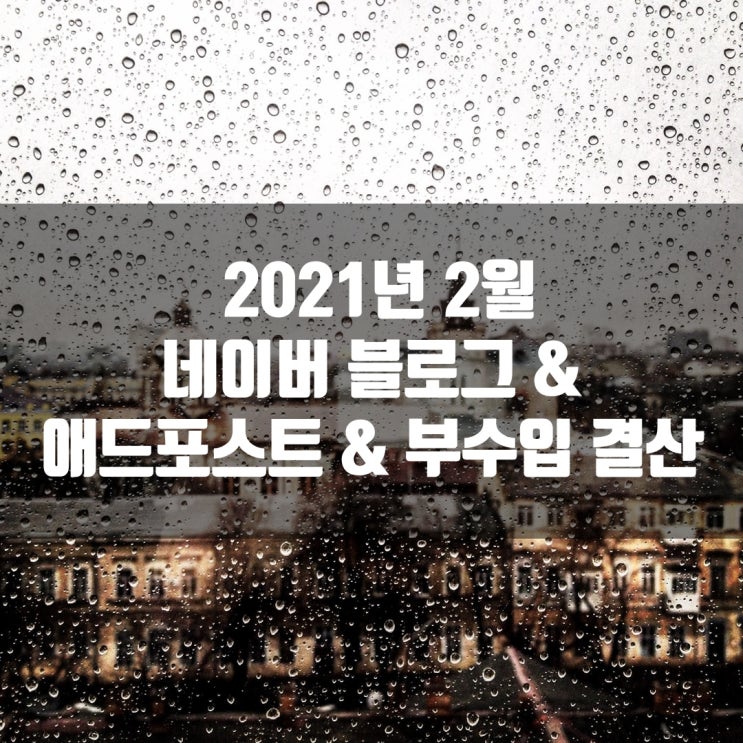  2021년 2월 네이버 블로그 & 애드포스트 & 부수입 결산