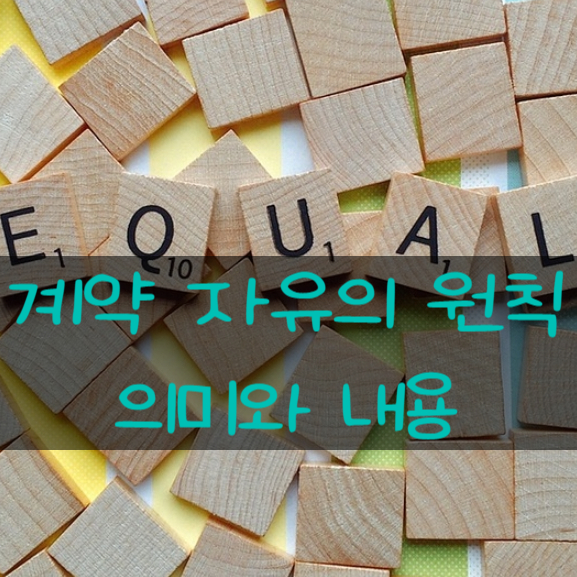  개인의 자유의지에 따른 계약자유(사적자치)의 원칙