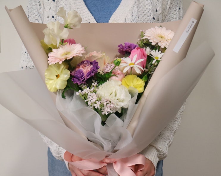  [하남꽃집/미사꽃집]눈에선하다에서 예쁜꽃다발 구입후기(Ft.꽃꽂이)