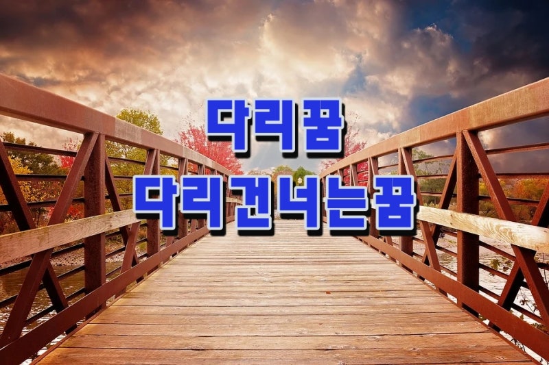다리꿈 다리잘리는꿈 다리건너는꿈 다리꿈해몽정리