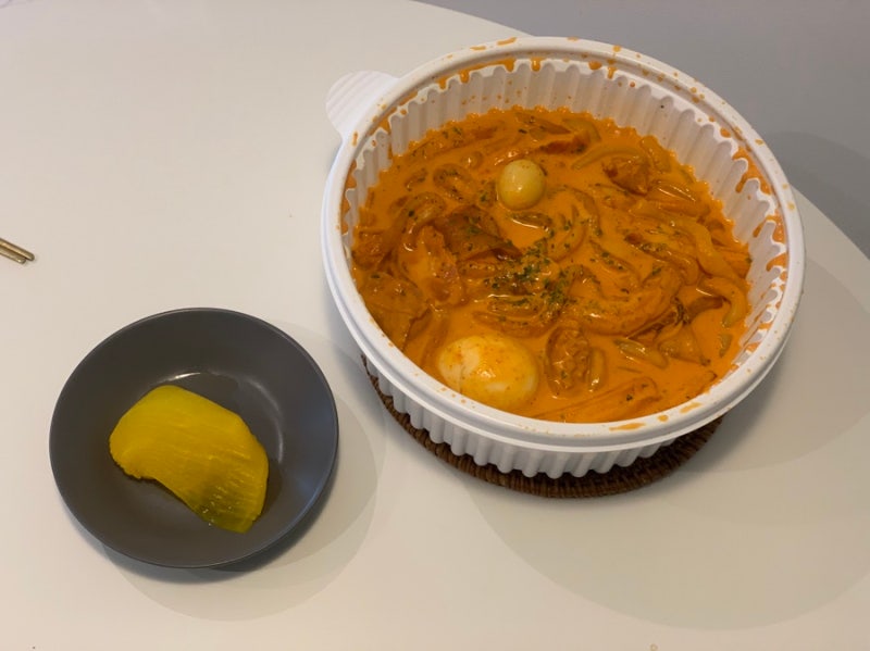 배떡 로제떡볶이 맵기 + 분모자, 중국당면 추가 필수!