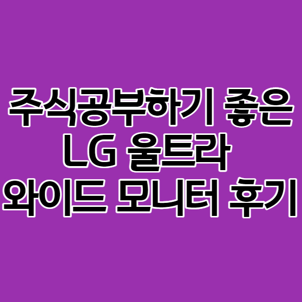  LG 울트라 와이드 모니터로 화면분할 설정해서 주식 차트 공부중 (LG 34WL85C 모델 이용후기)