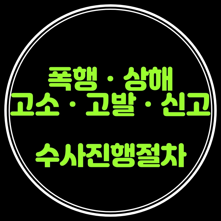  폭행 및 상해사건에 대한 수사 진행절차