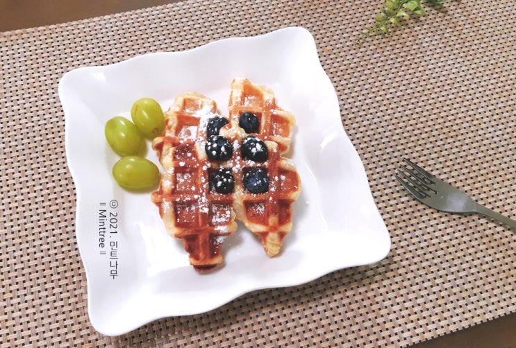  크루아상 생지로 크로플 만드니 간단하고 맛도 굿