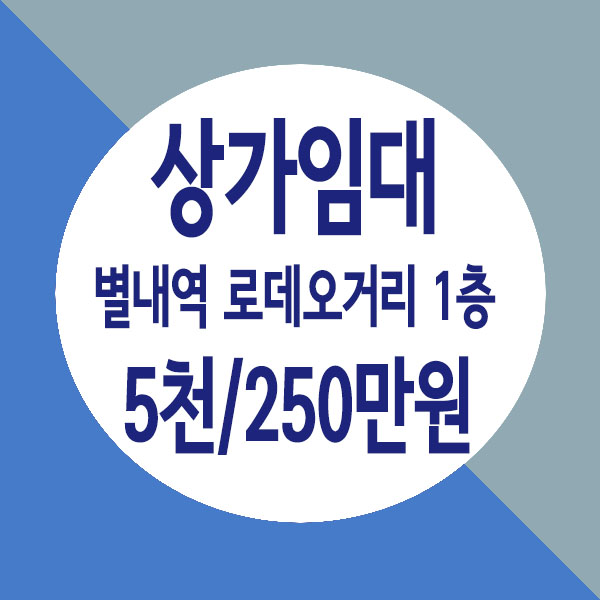  별내역 로데오거리 상가 임대, 정육점, 수제버거 하기 좋은 추천 점포