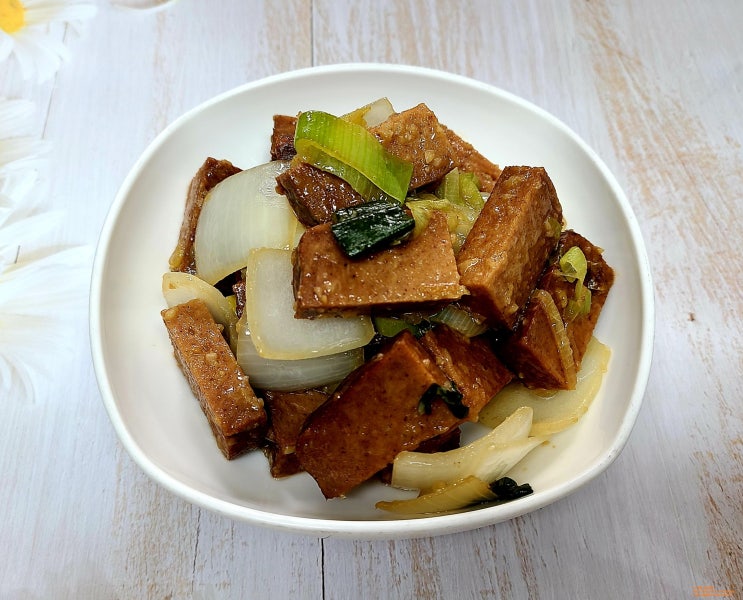  검은콩으로 만든 식물성 콩햄 구프랑 간단 볶음 반찬