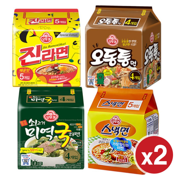 선호도 좋은 오뚜기라면 4종세트 (미역국/진라면/오동통/스낵면), 2세트 추천합니다 선호도 좋은 오뚜기라면 4종세트 (미역국/진라면/오동통/스낵면), 2세트 추천합니다