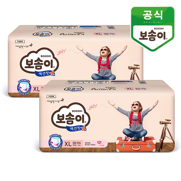 인기 급상승인 보솜이 액션핏 팬티형 기저귀 여아용 특대형(11~14kg), 60매 좋아요 인기 급상승인 보솜이 액션핏 팬티형 기저귀 여아용 특대형(11~14kg), 60매 좋아요