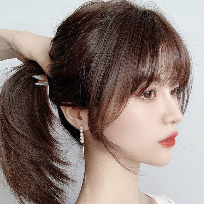 인기있는 여자가발 여자정수리가발 앞머리일체형 90% 인모 부분형 3컬러, 1개, B밝은브라운 좋아요 인기있는 여자가발 여자정수리가발 앞머리일체형 90% 인모 부분형 3컬러, 1개, B밝은브라운 좋아요