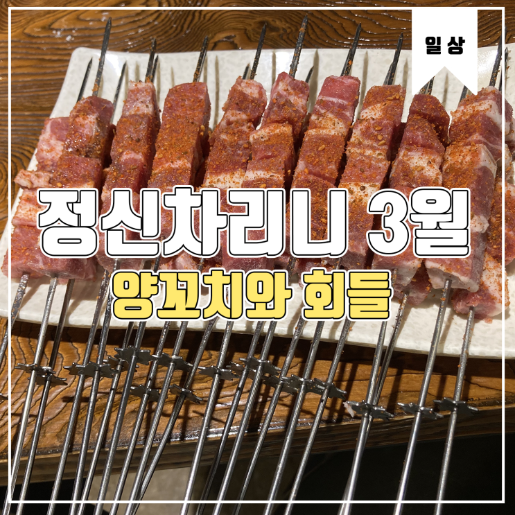 [일상] 정신차리니 3월 Feat.양꼬치와 회