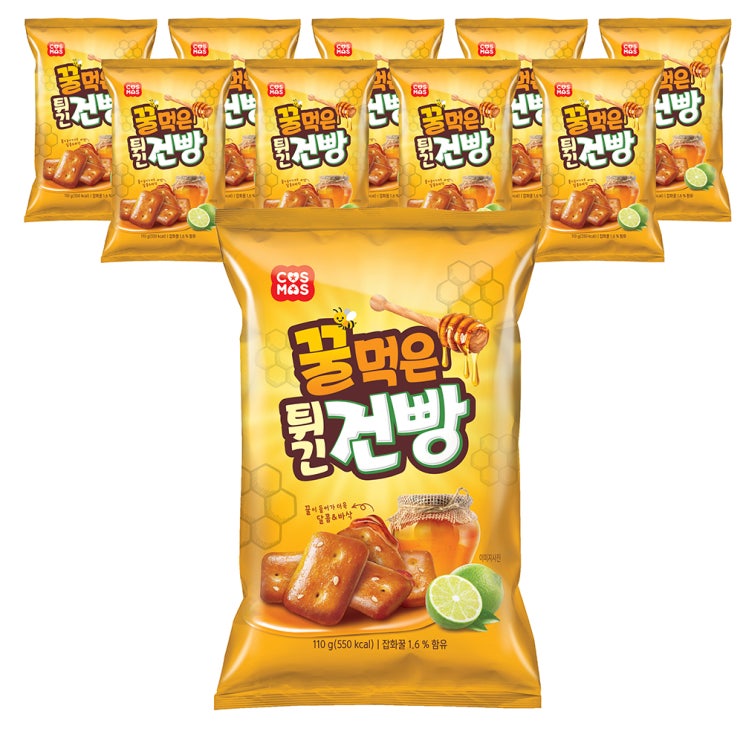 인지도 있는 코스모스제과 꿀먹은 튀긴 건빵, 110g, 10개(로켓배송) 추천합니다