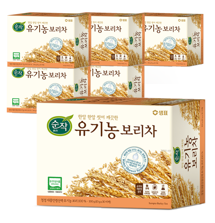 선호도 좋은 순작 유기농 보리차, 300g, 6개입(로켓배송) 좋아요 선호도 좋은 순작 유기농 보리차, 300g, 6개입(로켓배송) 좋아요
