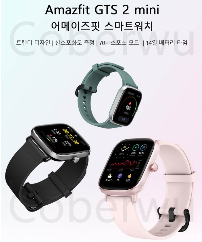  샤오미 어메이즈핏 GTS2 Mini 스마트워치 할인 정보