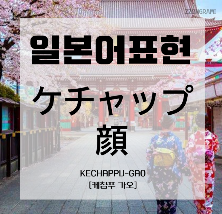 일본어 공부 일본어 표현 얼굴 顔 이 들어간 표현 ケチャップ顔