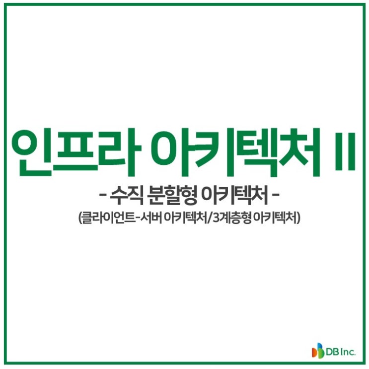  [IT스터디] 인프라 아키텍처 | 수직 분할형 아키텍처 | 클라이언트-서버 아키텍처, 3계층형 아키텍처
