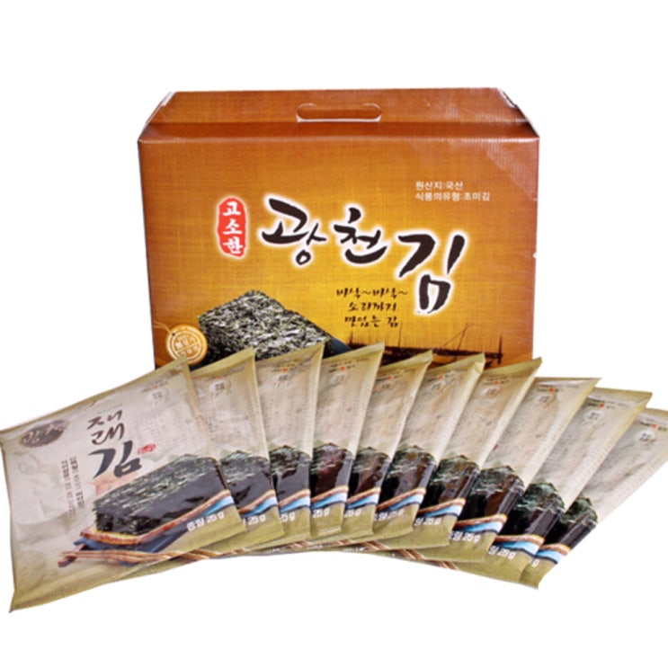 가성비갑 광천김 황토소금 광천 재래 전장김 선물세트 25g, 10개입(로켓배송) 좋아요 가성비갑 광천김 황토소금 광천 재래 전장김 선물세트 25g, 10개입(로켓배송) 좋아요