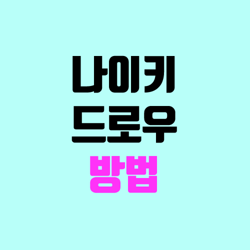 나이키 드로우 방법 (SNKRS 일정, 추첨, 응모)