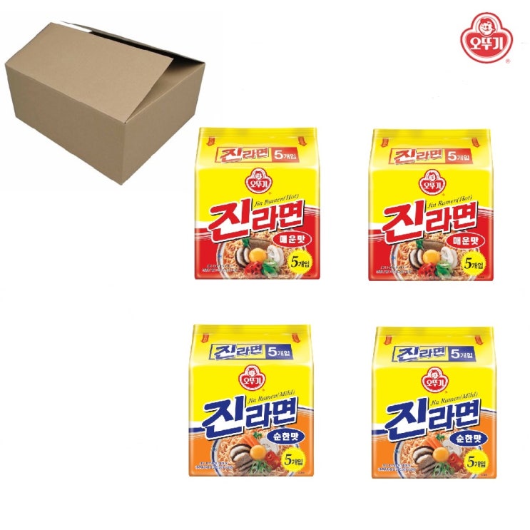 인기 급상승인 오뚜기 진라면 매운맛 120g*10p+진라면 순한맛 120g*10p 1세트, 20개 좋아요