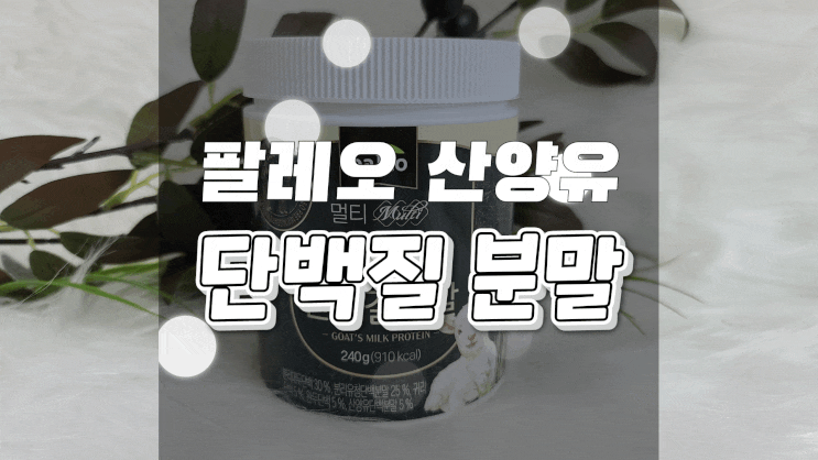  팔레오 산양유 단백질 분말 추천 템으로 영양 관리하자!