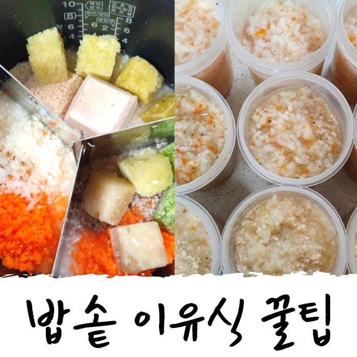  쿠쿠 밥솥칸막이로 후기밥솥이유식 3가지 한번에 만들기!