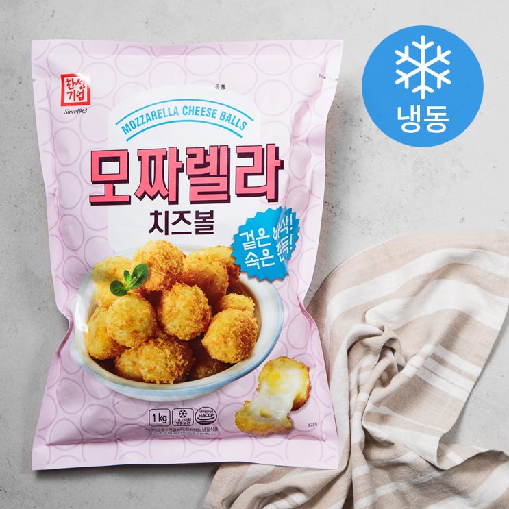 인기 많은 한성기업 모짜렐라 치즈볼 (냉동), 1kg, 1개(로켓배송) ··· 인기 많은 한성기업 모짜렐라 치즈볼 (냉동), 1kg, 1개(로켓배송) ···