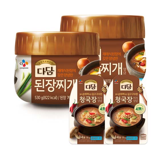 최근 인기있는 CJ 다담 된장찌개전용 530g x 2개 + 청국장찌개양념 130g, 1개 추천해요