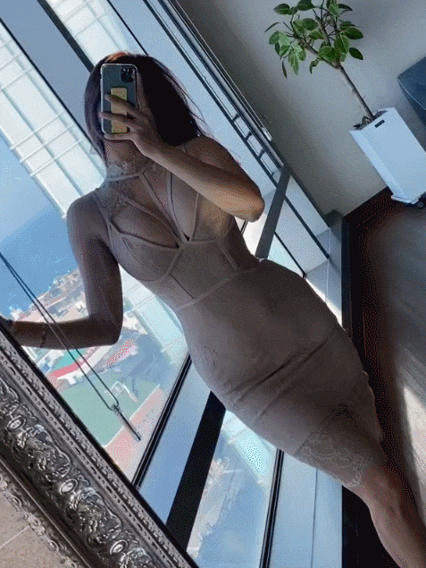 인스타그램 오또맘 섹시한 란제리 드레스 움짤