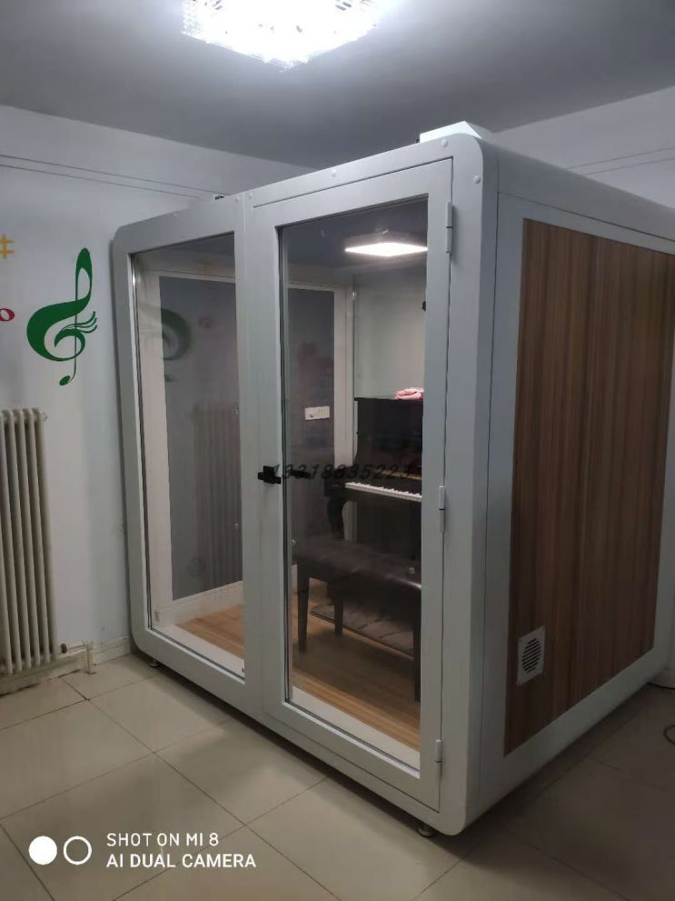 핵가성비 좋은 가정용 이동식 코인노래방 방음부스 스튜디오 회의실 전화박스 피아노방 1인크리에이터 방송 녹음 독서실 공부방 면접연습, 화이트(1.8x1.5x2.2m) ···