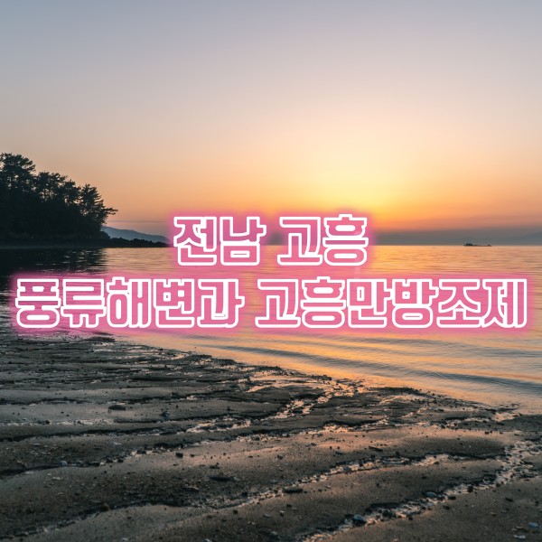  전남 고흥 여행지 추천 장선노두길, 풍류해변과 고흥만방조제 일몰