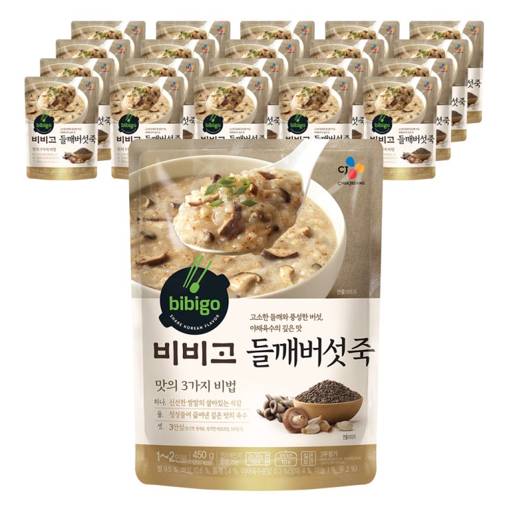 의외로 인기있는 비비고 들깨버섯죽, 450g, 21개(로켓배송) 추천해요