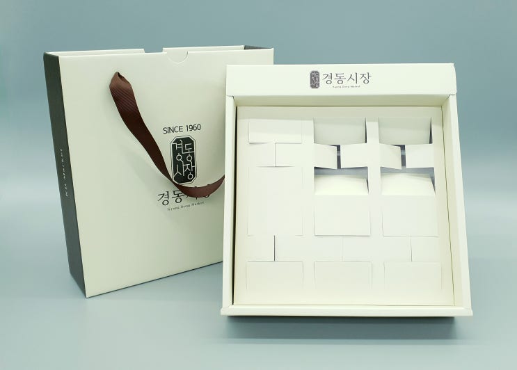  조미료 유리병 선물세트 박스제작업체 튼튼한 골판지로 패키지제작
