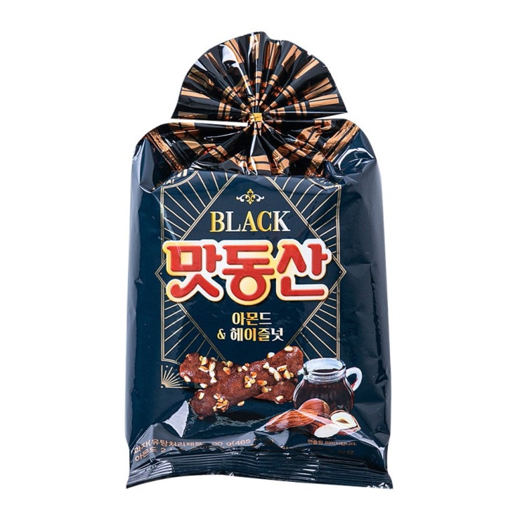 선호도 높은 맛동산 블랙 아몬드헤이즐넛 90g X 8 흑설탕 땅콩 스낵 좋아요