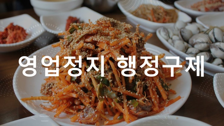  일반음식점 영업정지 행정구제절차