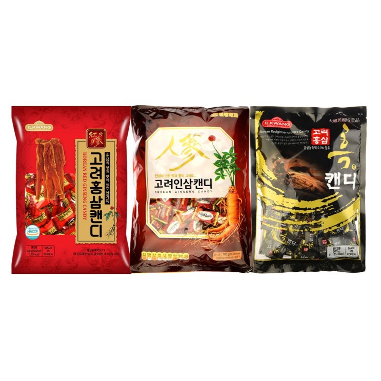 선호도 좋은 일광제과 고려홍삼캔디 300g + 고려인삼캔디 300g + 고려홍삼흑캔디 300g, 1세트(로켓배송) ··· 선호도 좋은 일광제과 고려홍삼캔디 300g + 고려인삼캔디 300g + 고려홍삼흑캔디 300g, 1세트(로켓배송) ···